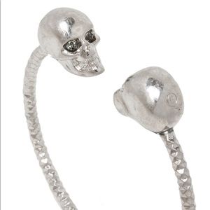 Alexander McQueen skull silver steel bracelet